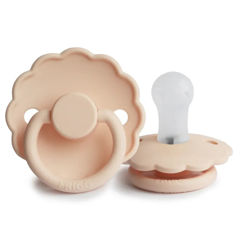 Suzetă din silicon Daisy, pink cream