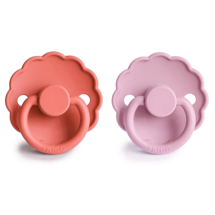 Suzete din silicon Daisy, set de 2 bucăți, poppy/lupine
