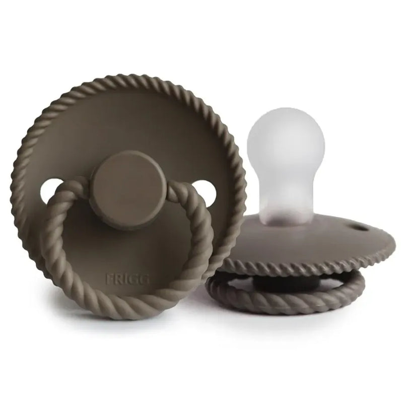 Suzetă din silicon Rope, portobello
