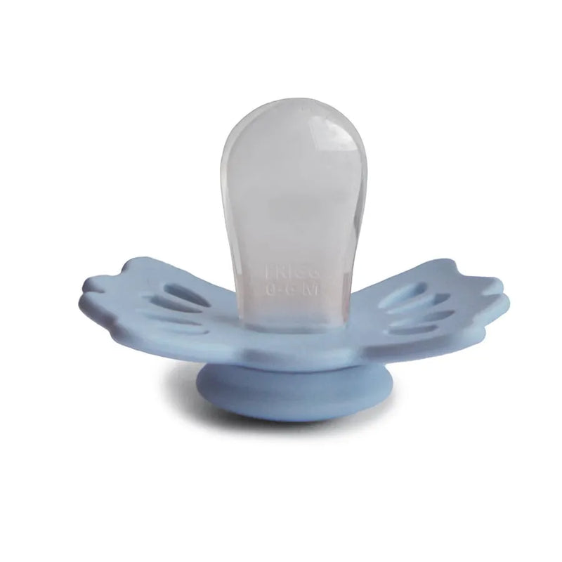 Suzetă simetrică din silicon Lucky, powder blue