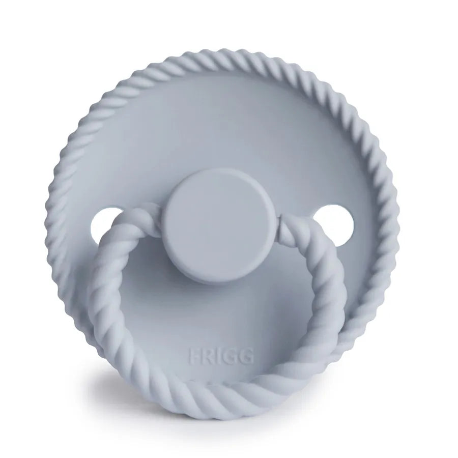Suzetă din silicon Rope, powder blue