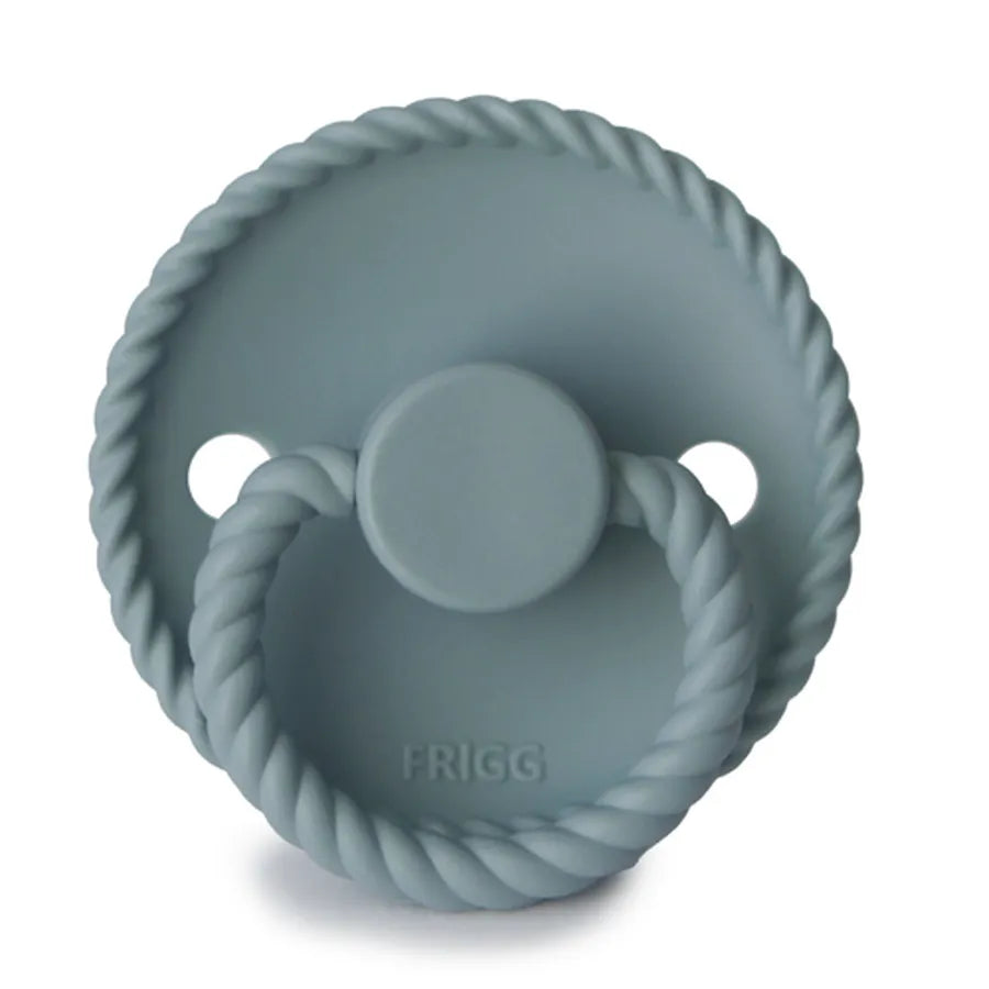 Suzetă din silicon Rope, stone blue