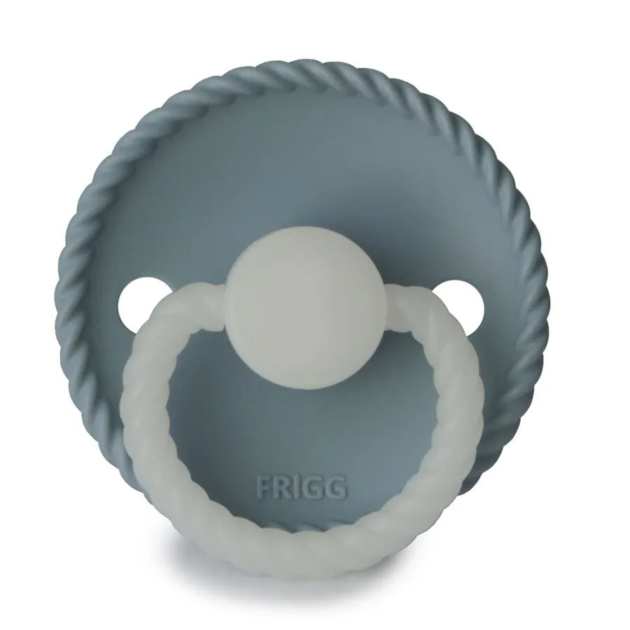 Suzetă din silicon Rope, stone blue night