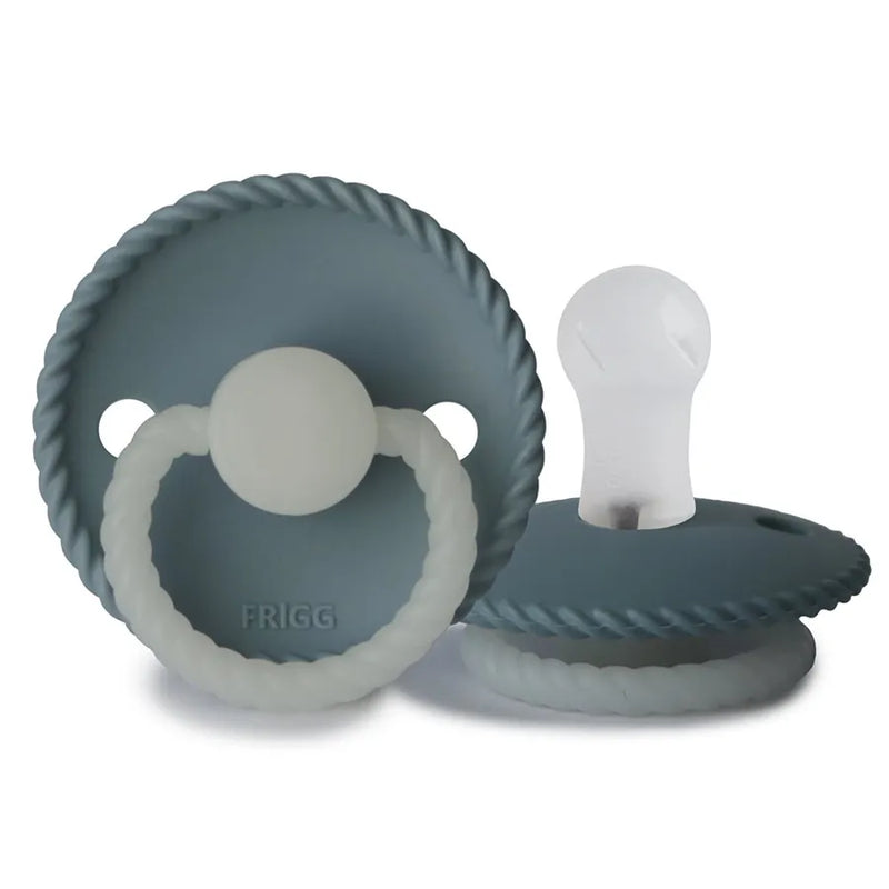 Suzetă din silicon Rope, stone blue night