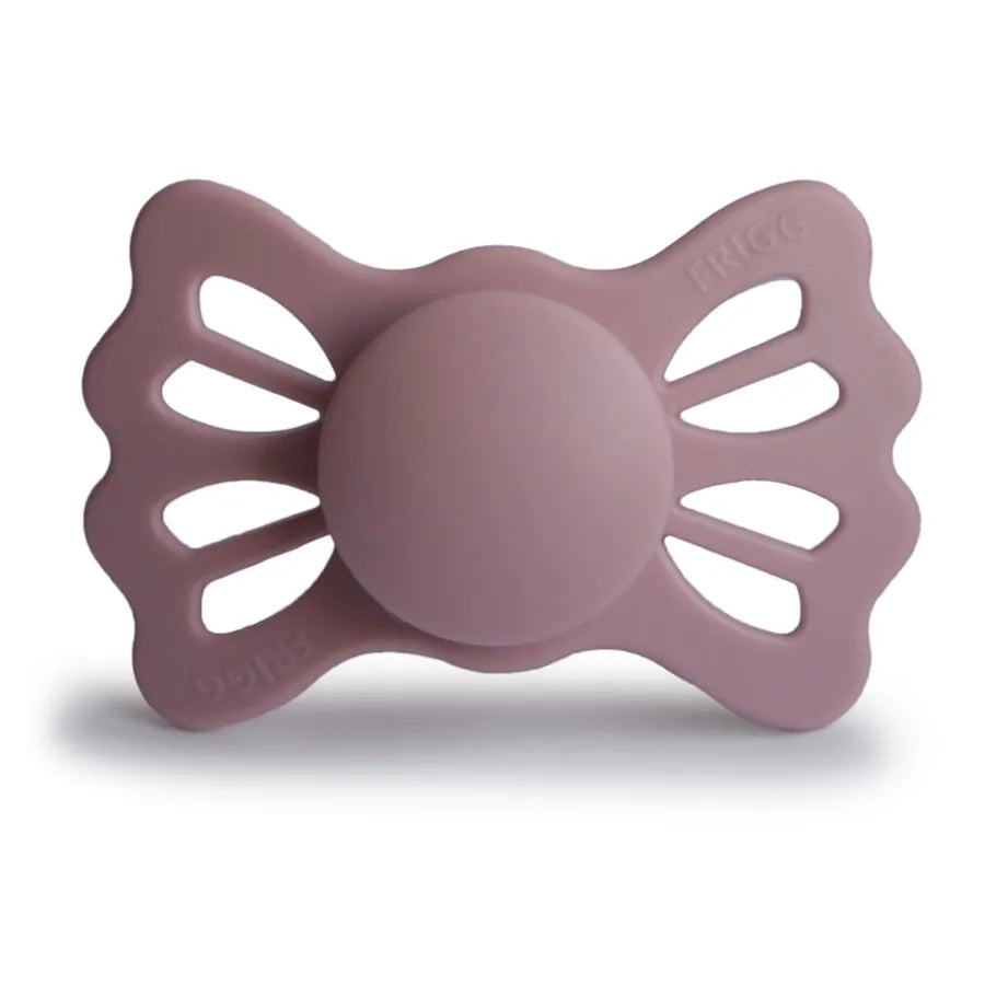 Suzetă simetrică din silicon Lucky, twilight mauve